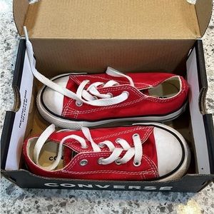Red infant converse